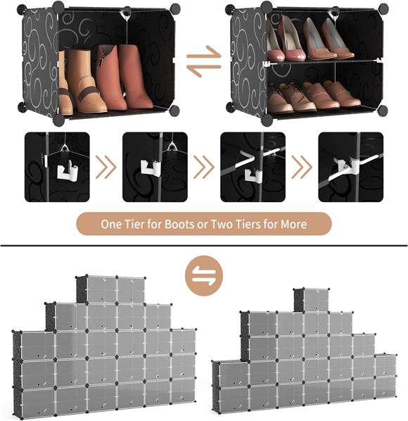 Shoe rack with cover